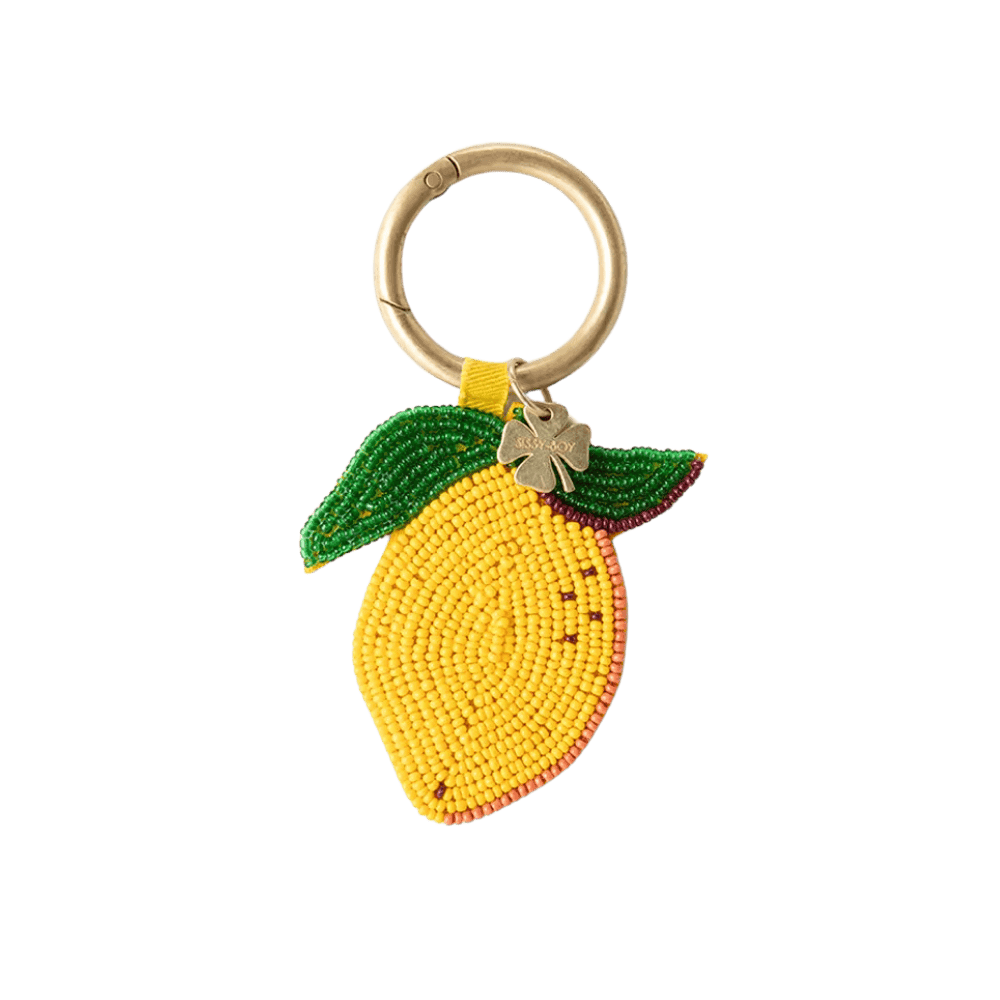 Gele citroen bag charm